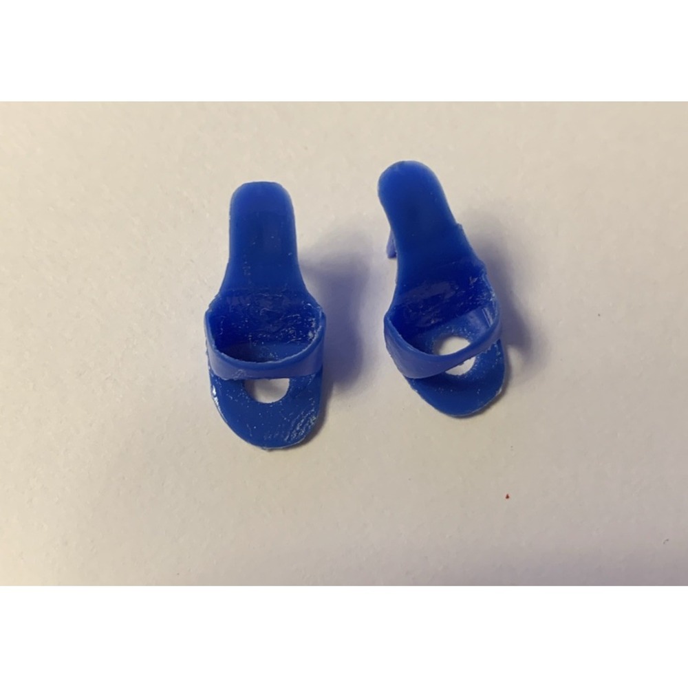 Vintage Barbie Blue Open Toe Shoes Japan #1 holes PROTOTYPE